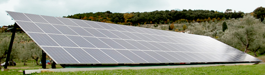 Impianto fotovoltaico a Bagno a Ripoli - Firenze - Toscana <br>Potenza: 19,8kW - Tipo Impianto: Pensilina a Terra